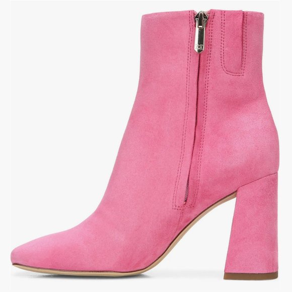 NEW Sam Edelman Size 9.5 Codie Square Toe Bootie - Pink Confetti Leather - Picture 9 of 9
